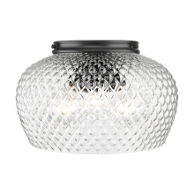 Golden 1088-3FM BLK-CLR - Golden Lighting Adeline 3-light Flush Mount in Matte Black